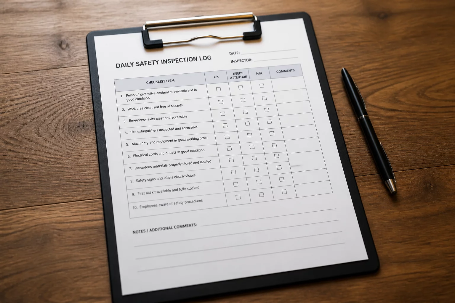 Define the Field Condition mockup on tablet